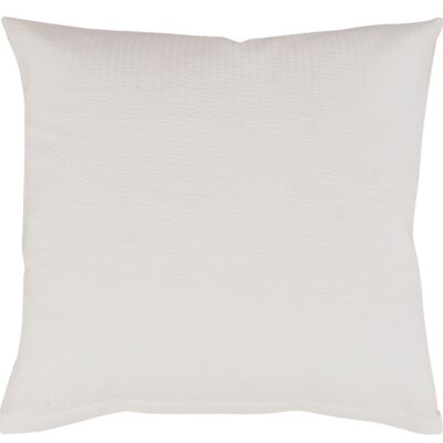 Pudebetræk 60x63 cm - Bæk og Bølge - 100% Bomulds krep - Hvidt ensfarvet