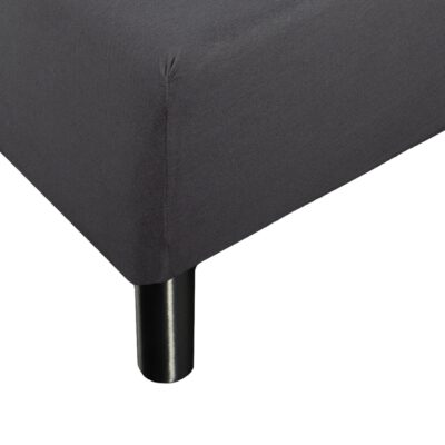 Blødt lagen 180x210 cm - Faconlagen i 100% bomuldssatin - Antracit gråt boxlagen til madras - Borås Cotton Cloud satin lagen