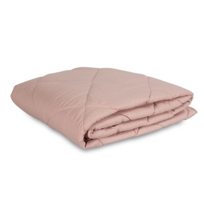 Vattæppe - 140x200 cm - Støvet rosa fiber sommerdyne af fibervat - Quiltet tæppe - IN Style