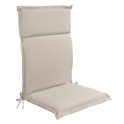 Luksus PLUS havehynde til positionsstol - Tyk skumkerne 7 cm - Beige havehynde til havestol med ekstra høj komfort & UV-resistent betræk - Nordstrand Home hynde