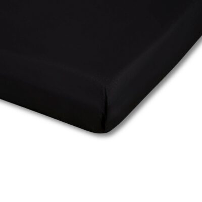 Boxlagen 70x160 cm - Sort - 100% Bomulds percale - Faconlagen til juniormadras