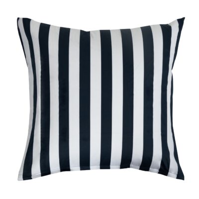Pudebetræk 60x63 cm - 100% bomuldssatin - Nordic Stripe - Mørkeblå striber