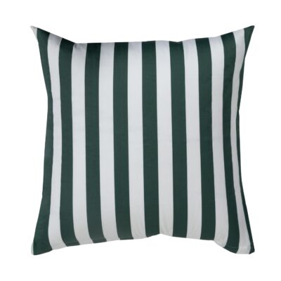 Pudebetræk 60x63 cm - 100% bomuldssatin - Nordic Stripe - Grønne striber