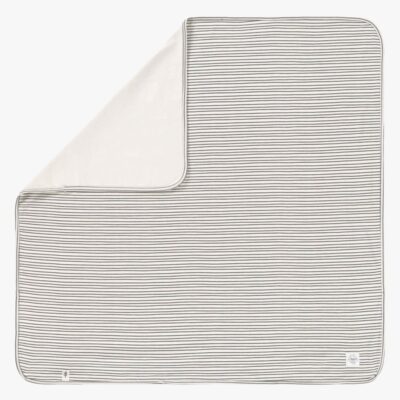 Lässig Interlock Tæppe 80x80, Striped grey
