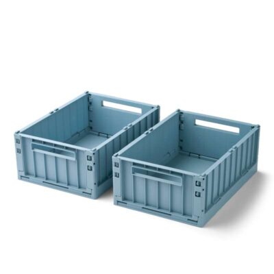 Liewood Weston Opbevaringsboks - 2-pak - Medium - Beach Blue