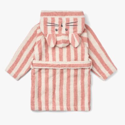 LIEWOOD Lily Badekåbe, Coral blush/Creme de la creme stripe, 3-4 år