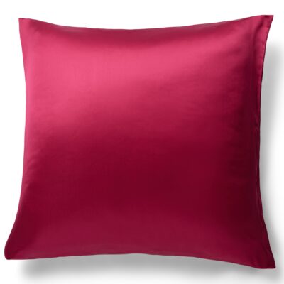 Silke pudebetræk 60x63 cm - 100% morbærsilke - Mørk pink