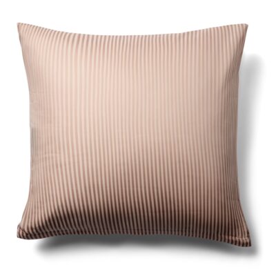 Pudebetræk 60x63 cm - Egyptisk bomuld - Rosa jacquardvævede striber