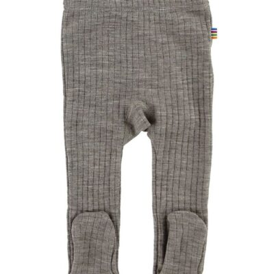Joha Leggings m. Fod - Uld - Brunmeleret