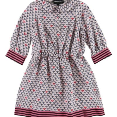 Emporio Armani Kjole - Lyserød m. Print