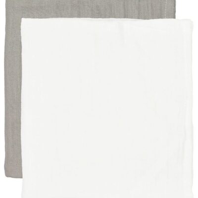 CAMA Copenhagen Stofbleer - 2-pak - 65x40 - Hvid/Grå