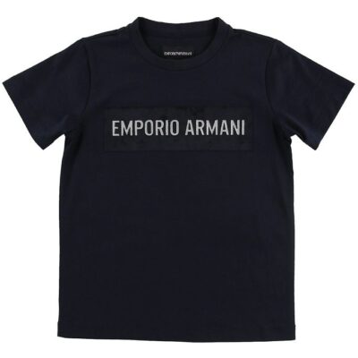 Emporio Armani T-shirt - Navy m. Velour/Glimmer