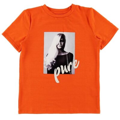 Hound T-shirt - Orange m. Print