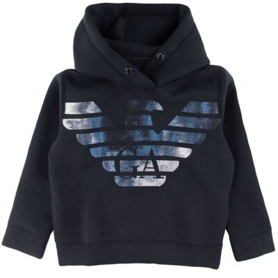 Emporio Armani Hættetrøje - Navy m. Logo