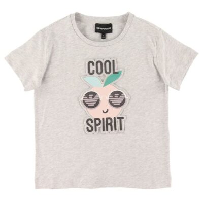 Emporio Armani T-shirt - Gråmeleret m. Print