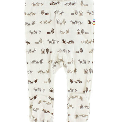 Joha Leggings m. Fod - Creme m. Dyr