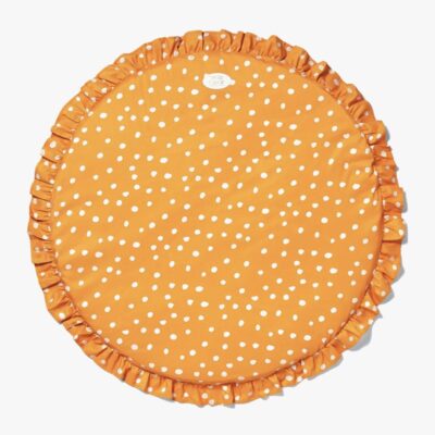 Petite Chérie Legetæppe Rund m. Flæser, Butterscotch