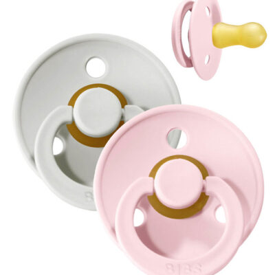 BIBS Colour Sutter - 2-pak - Str. 1 - Rund - Haze/Blossom