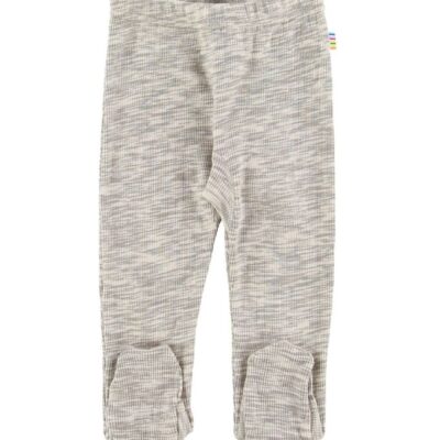 Joha Leggings m. Fødder - Gråmeleret