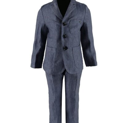 Emporio Armani Jakkesæt - Hør - Blåmeleret