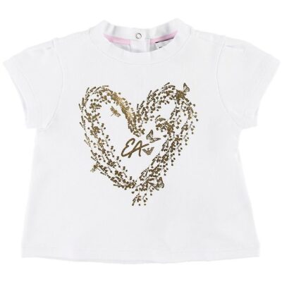 Emporio Armani T-shirt - Hvid m. Hjerte