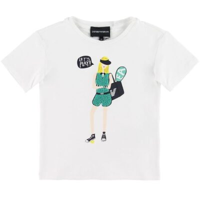 Emporio Armani T-shirt - Hvid m. Pige