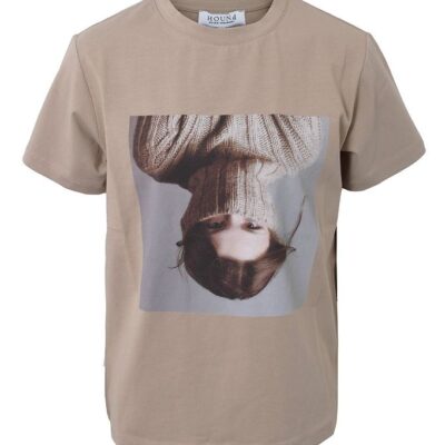 Hound T-shirt - Latté m. Print