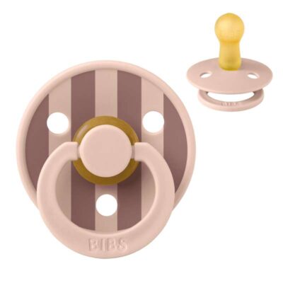 BIBS Rund Colour Sut - Str. 2 - Naturgummi - Block Studio - Blush/Woodchuck