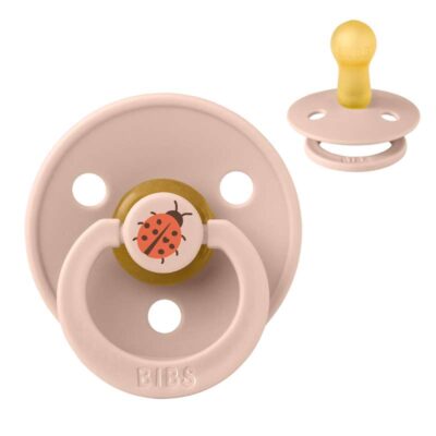 BIBS Rund Colour Sut - Str. 2 - Naturgummi - Ladybug Studio - Blush