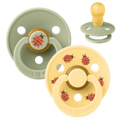 BIBS - Sutter Studio Colour rund 2 PACK Ladybug Latex - Sage - Size 3
