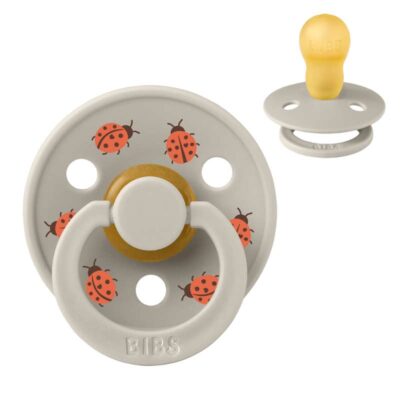 BIBS Rund Colour Sut - Str. 3 - Naturgummi - Ladybug Studio - Sand