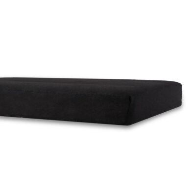 Lagen til barnevogn - 36x98 cm - Sort stræklagen - 100% Bomuld - Faconlagen til barnevognsmadras