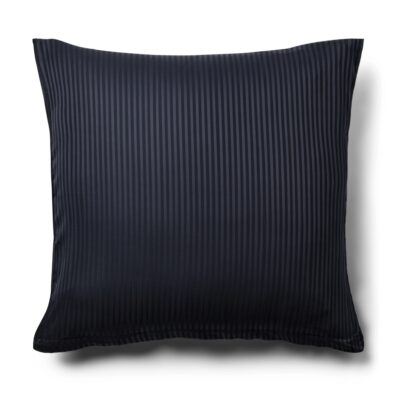 Pudebetræk 60x63 cm - Egyptisk bomuld - Mørkeblå jacquardvævede striber
