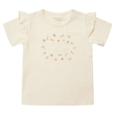 Petit by Sofie Schnoor T-shirt - Penelope - Off White m. Blomste