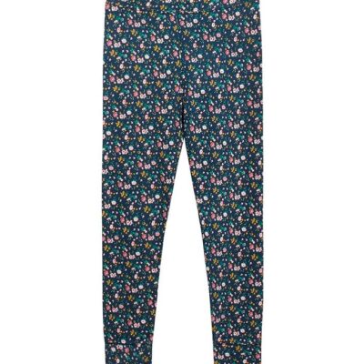 Hust and Claire Leggings - Ludo - Viskose/Bambus - Navy m. Bloms