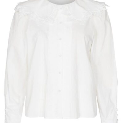 Designers Remix Skjorte - Sandra Lace Collar - Cream