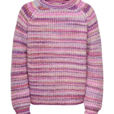 Kids Only Bluse - Strik - Rib - KogCarly-Mia - Rose Wine/Multico