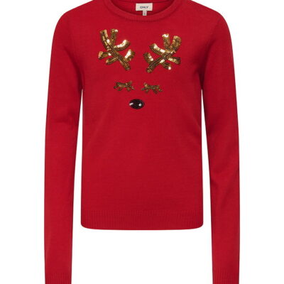 Kids Only Bluse - Strik - KogXmas - Salsa/Sequins Antler