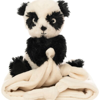 NatureZoo Nusseklud - Panda - 35x35 cm - Sort/Hvid