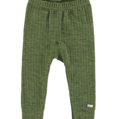 Joha Leggings - Uld - Rib - Mørk Oliven