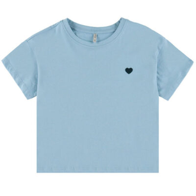 Kids Only T-Shirt - Cropped - Noos - KogMaiken - Soft Chambray/H