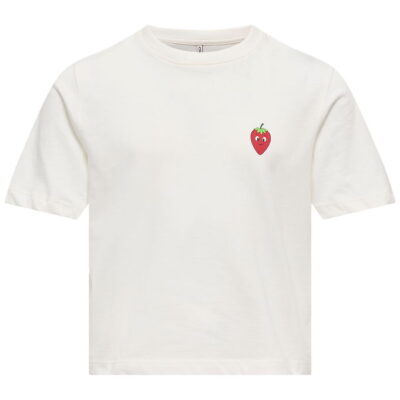 Kids Only T-shirt - KogRex - Cloud Dancer/Strawberry