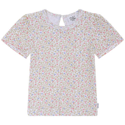 Hust and Claire T-shirt - Alma - Hvid m. Blomster