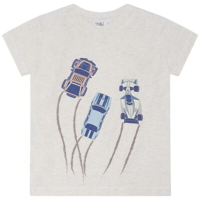 Hust and Claire T-shirt - Anton - Whisper Melange m. Racerbiler