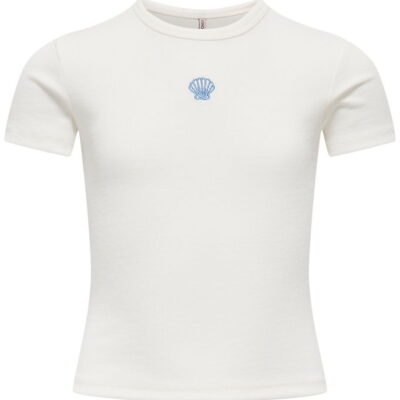 Kids Only T-shirt - Rib - KogElva - Cloud Dancer/Seashell/Allure