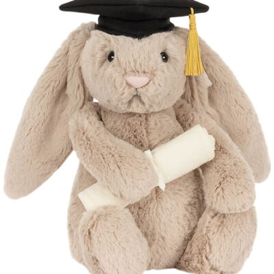 Jellycat Bamse - 31x12 cm - Bashful Bunny Graduation Outfit