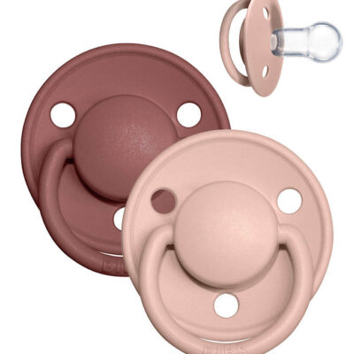 BIBS Sut De Lux 2-pak Silicone, Woodchuck/Blush
