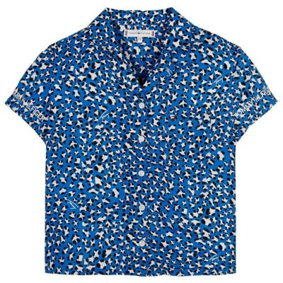 Tommy Hilfiger Skjorte - Blå Leopard