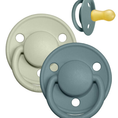 BIBS De Lux Sutter - Str. 2 - 2-pak - Rund - Island Sea/Sage