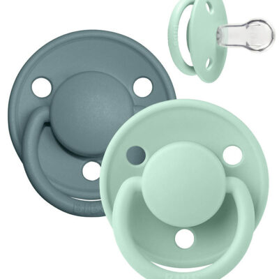 BIBS De Lux Sutter - 2-pak - Rund - Nordic Mint/Island Sea